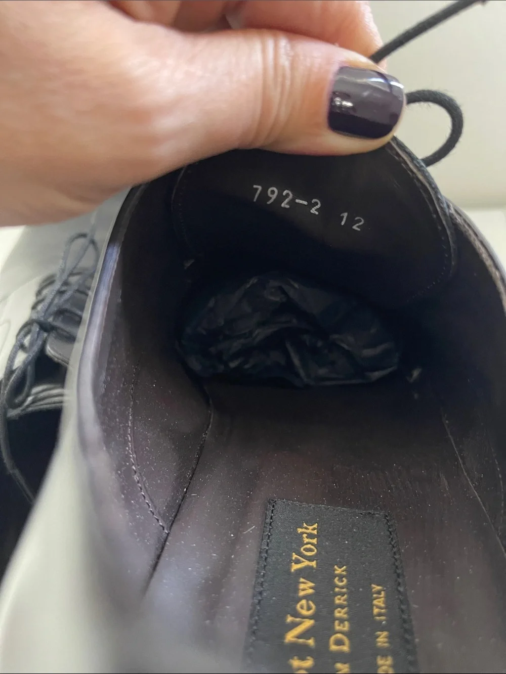 To Boot New York Men's Black Leather Lace Up Davide Plain Toe Oxfords Size 12